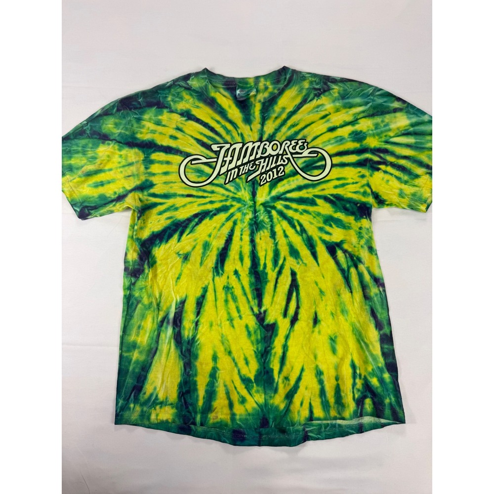 Jamboree In The Hills 2012 Tie Dye T Shirt Mens Large Hanes Heavyweight